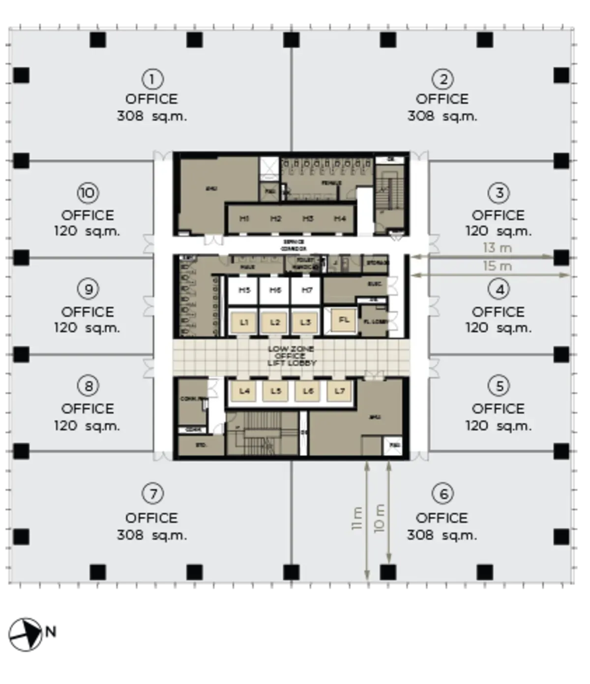 Floor Plan - Mitrtown Office Tower Floor Plan - Mitrtown Office Tower