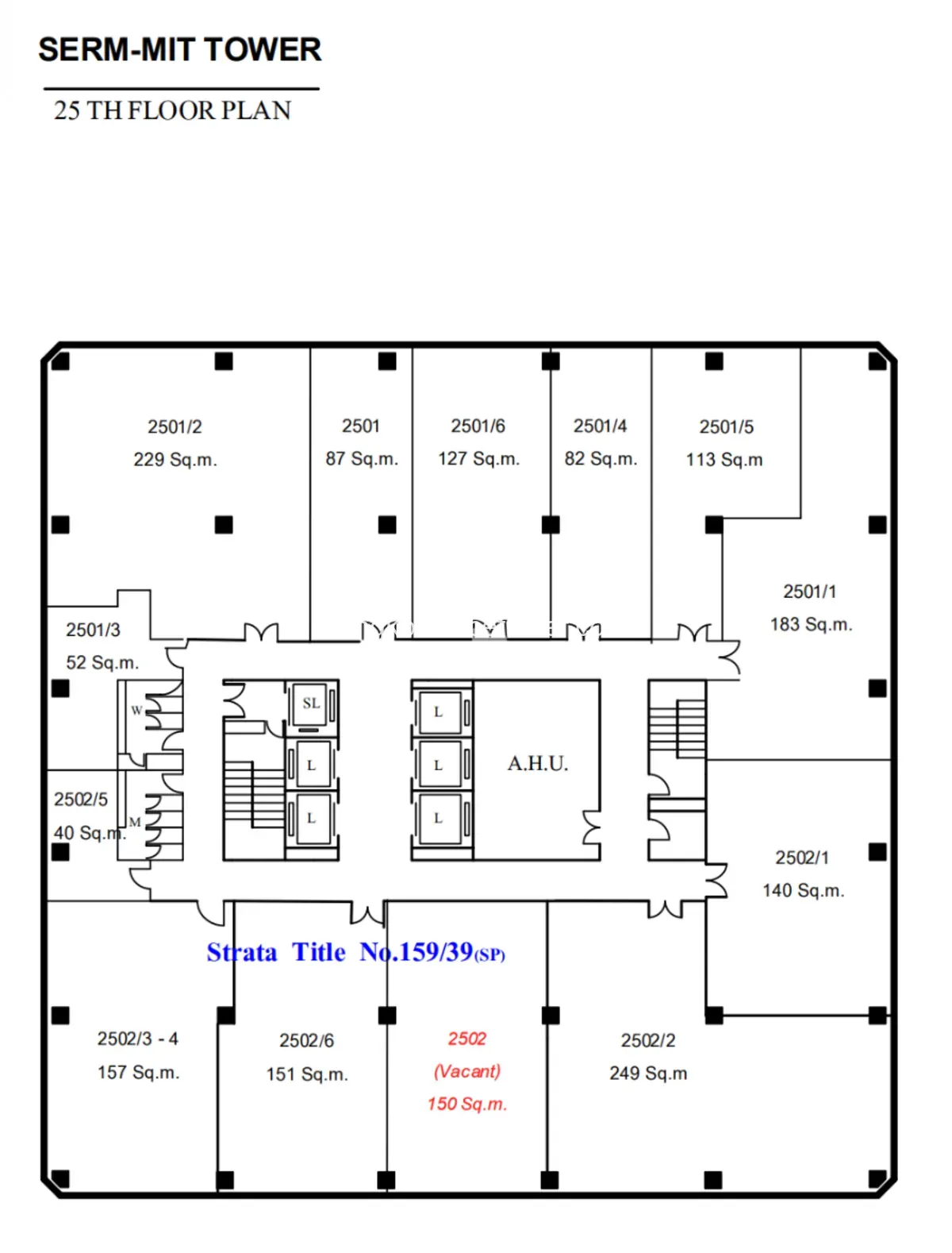 ผังชั้น - อาคารเสริมมิตร ทาวเวอร์ ผังชั้น - อาคารเสริมมิตร ทาวเวอร์