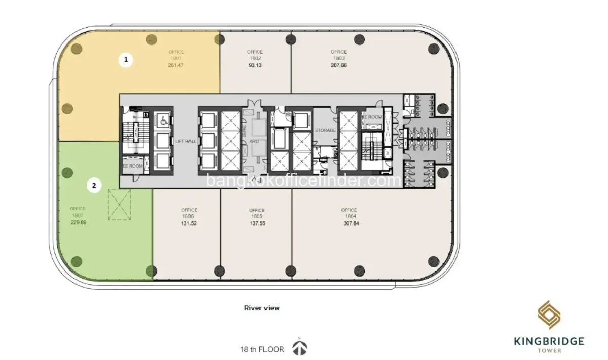 ผังชั้น - อาคารคิงบริดจ์ ทาวเวอร์ ผังชั้น - อาคารคิงบริดจ์ ทาวเวอร์